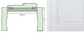 Наличник фигурный телескопический Престиж 2250х110х24мм для дверей Profil Doors серия U, Аляска